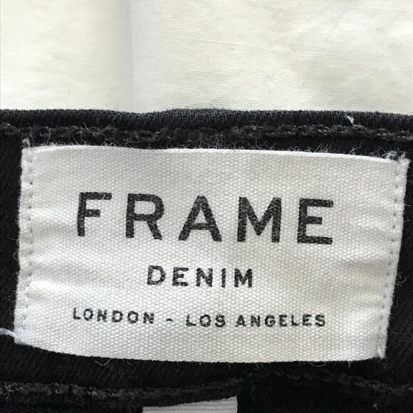 Frame Le Skinny De Jeanne Jeans Women 27 Black Mid Rise Stretch Preppy Sculpting - Picture 3 of 14
